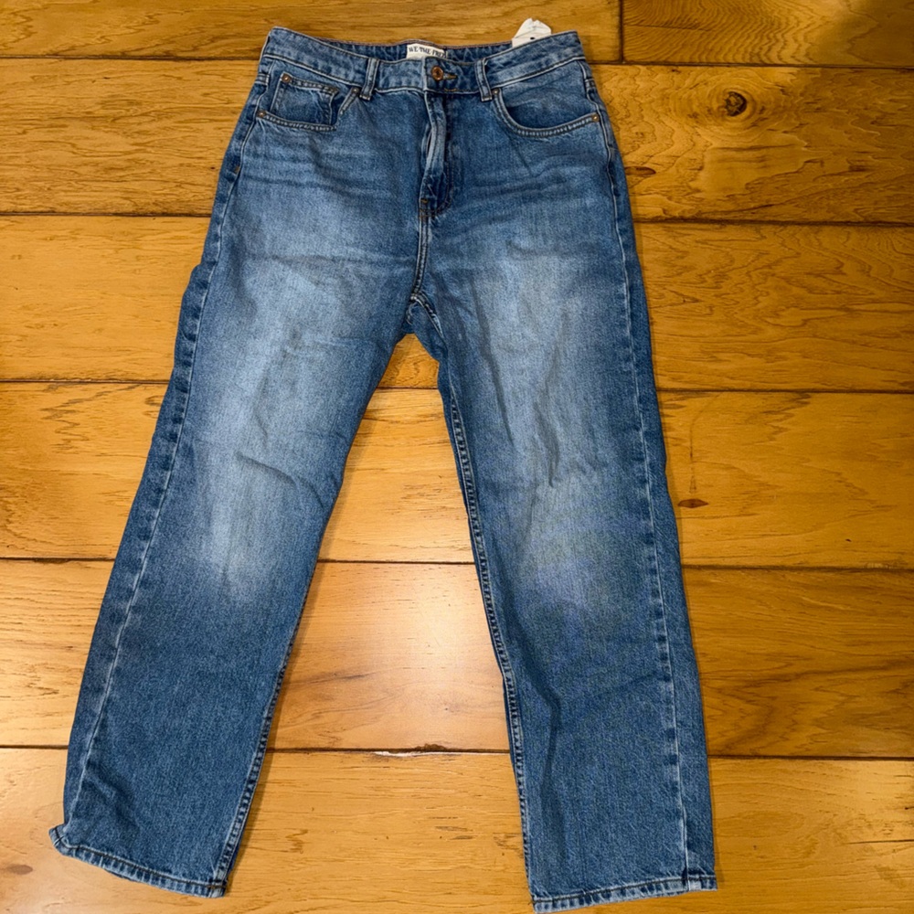 We The Free Blue Straight Jeans Timeless Style